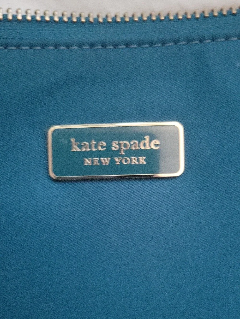 Kate Spade Hayden Deep Teal  Nylon zip-top tote - Picture 2 of 10
